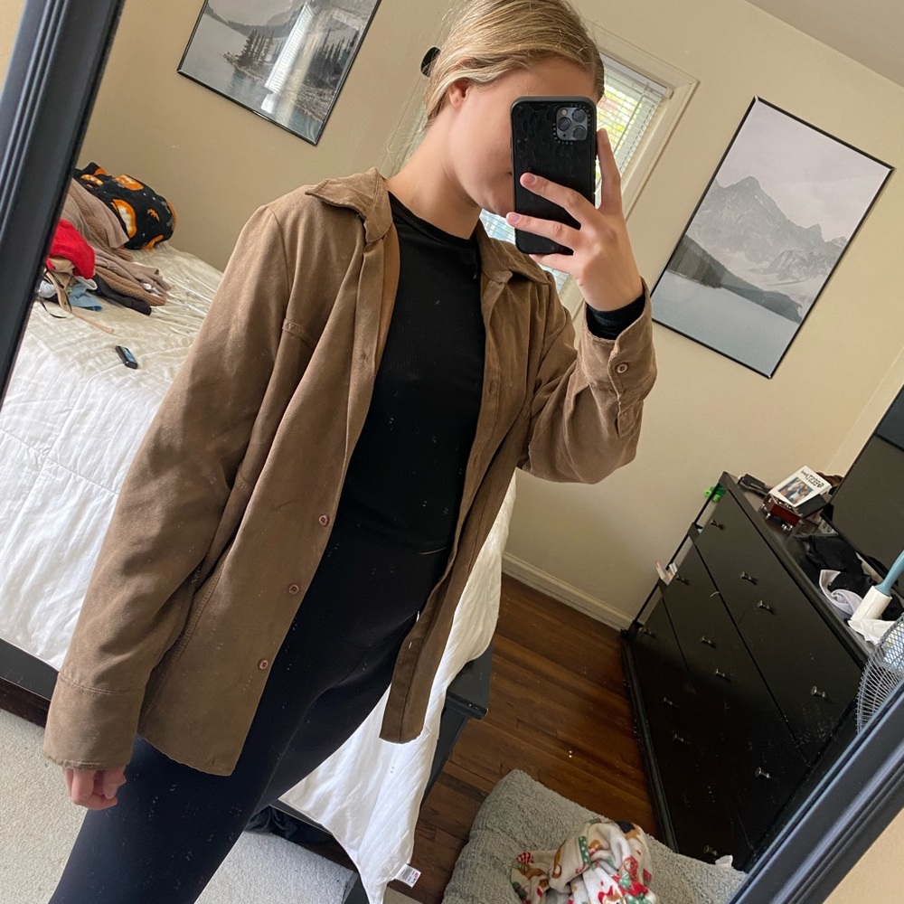 Brown shacket
